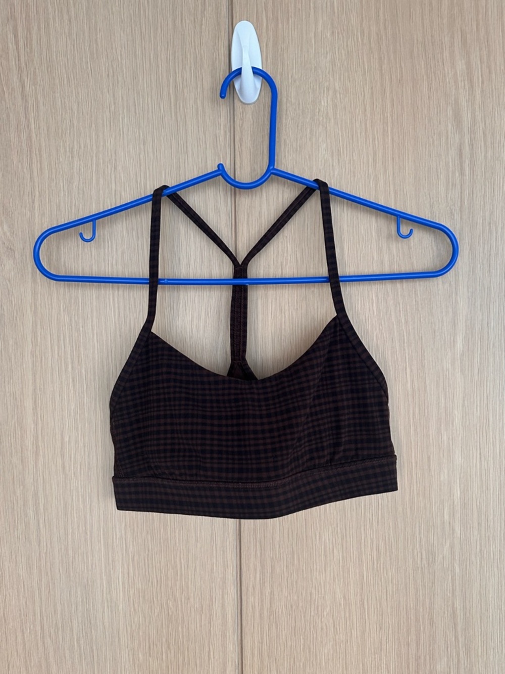 Checkered Lululemon Flow Y Bra Nulu (size 6)